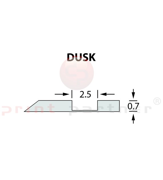 Kanalik Offcentre Crease 2,5x0,70mm DUSK -25m