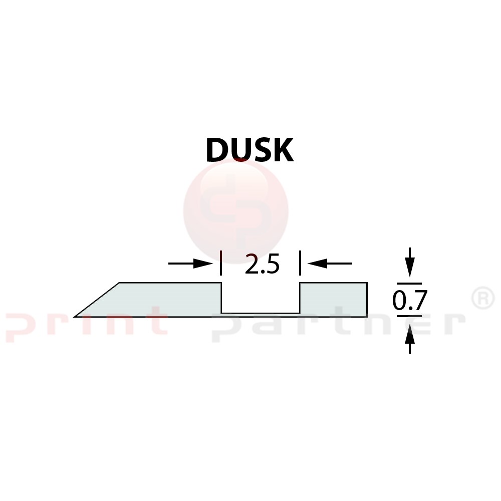 Rillzurichtung Offcentre 2,5x0,70mm DUSK -25m