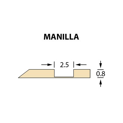 Offcentre Crease Matrix 2,5x0,80mm MANILLA -25m