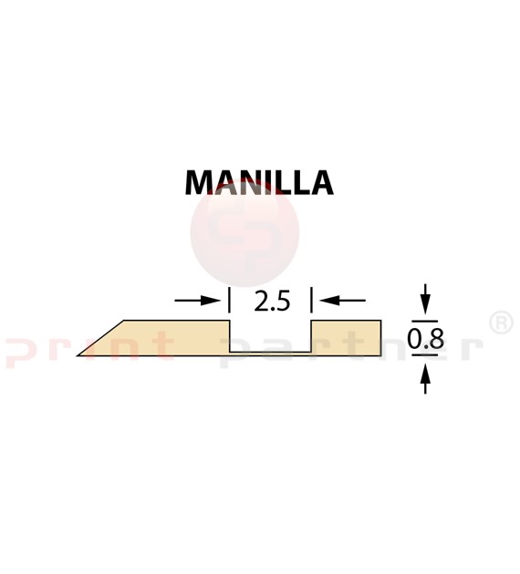 Offcentre Crease Matrix 2,5x0,80mm MANILLA -25m