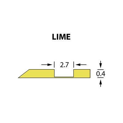 Rillzurichtung Offcentre 2,7x0,40mm LIME -25m