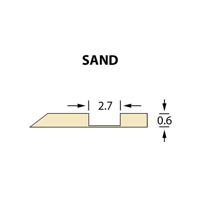 Kanalik Offcentre Crease 2,7x0,60mm SAND -25m