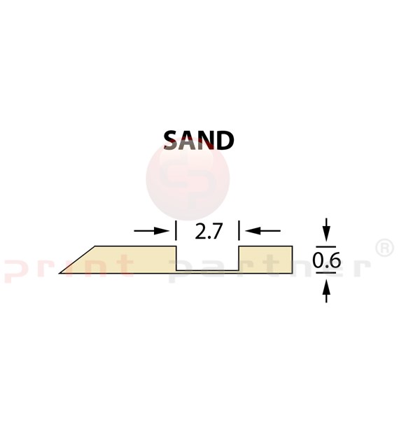 Kanalik Offcentre Crease 2,7x0,60mm SAND -25m