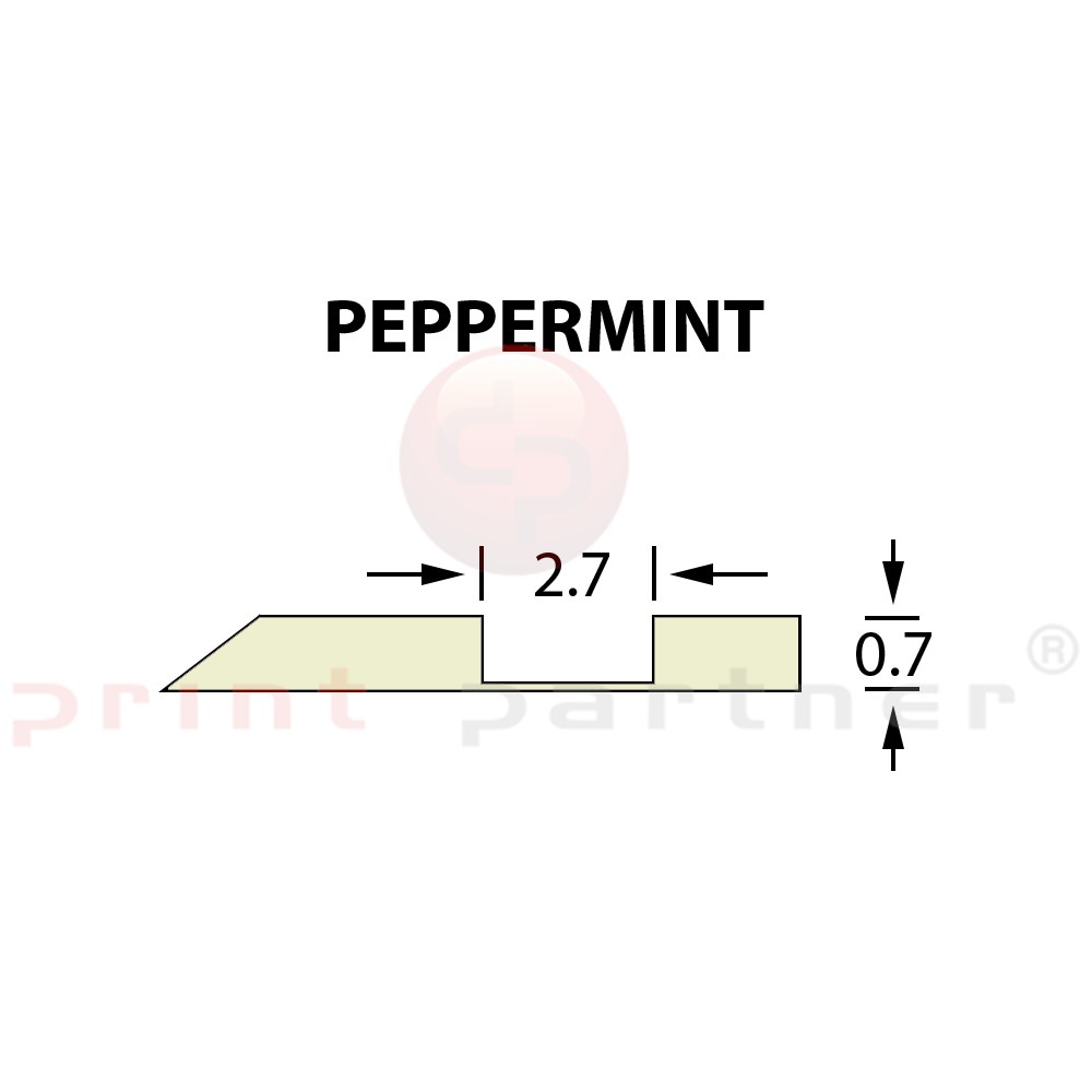 Offcentre Crease Matrix 2,7x0,70mm PEPPERMINT-25m