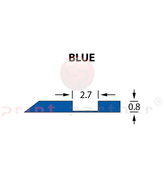 Offcentre Crease Matrix 2,7x0,80mm BLUE -25m