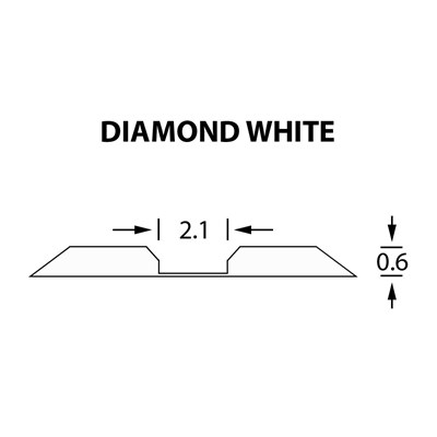 Linear Crease Matrix 2,1x0,60mm DIAMOND WH -25m