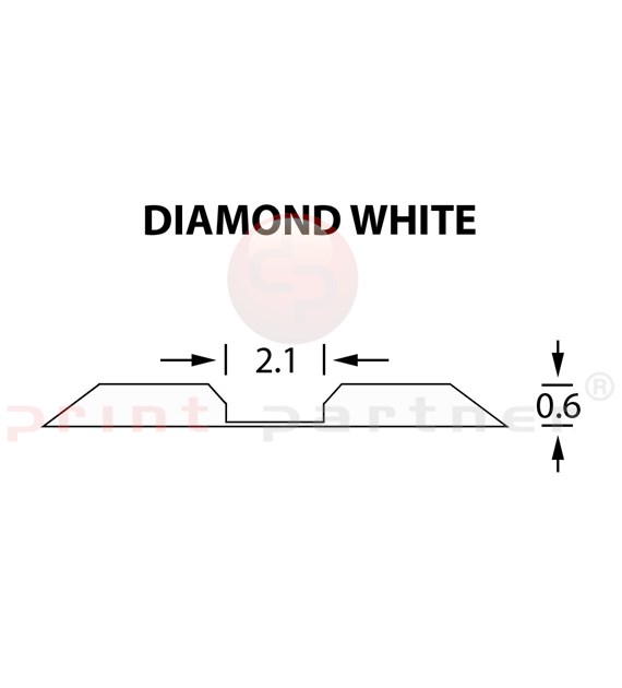 Kanalik Linear Crease 2,1x0,60mm DIAMOND WH -25m