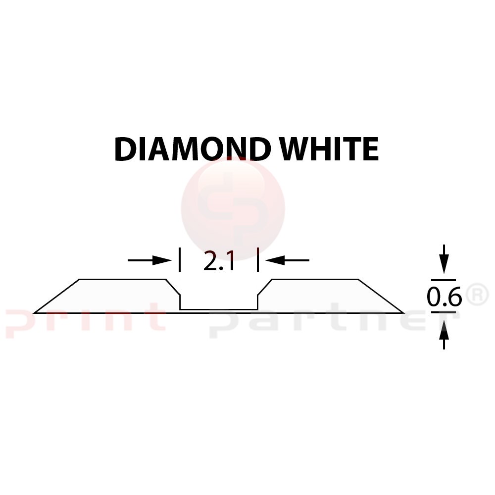 Linear Crease Matrix 2,1x0,60mm DIAMOND WH -25m