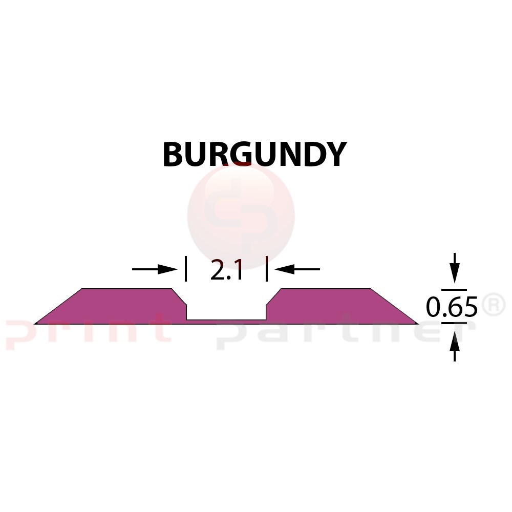 Rillzurichtung Linear 2,1x0,65mm BURGUNDY -25m
