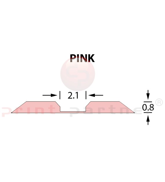 Kanalik Linear Crease 2,1x0,80mm PINK -25m