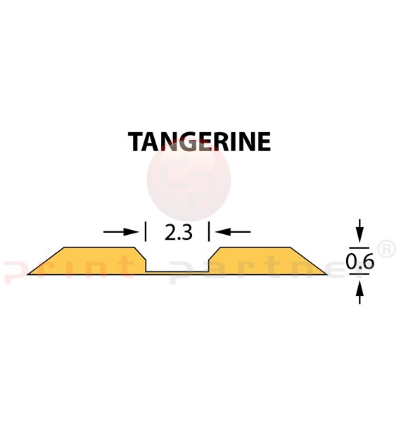 Rillzurichtung Linear 2,3x0,60mm TANGERINE -25m