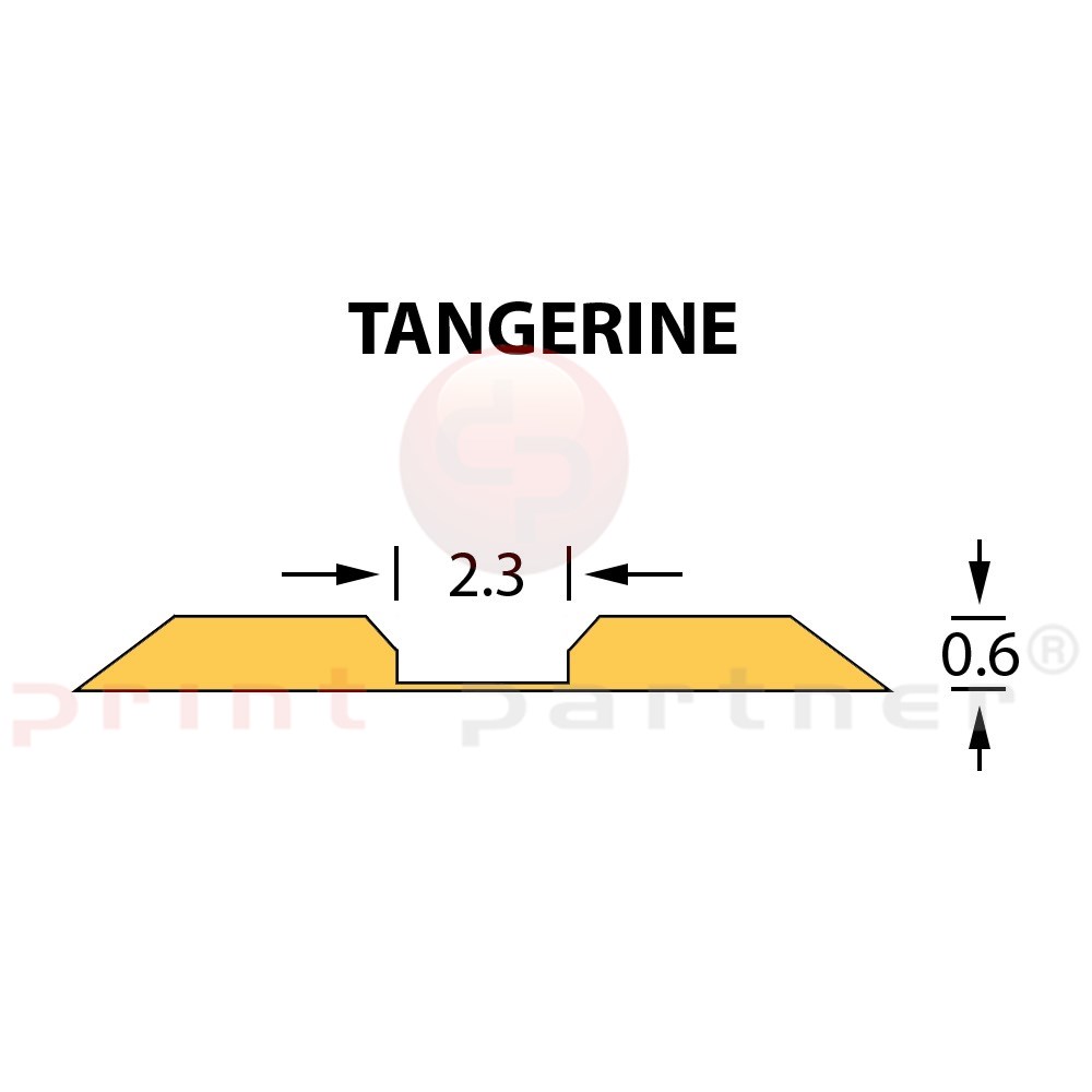 Linear Crease Matrix 2,3x0,60mm TANGERINE -25m