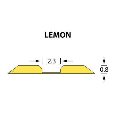Linear Crease Matrix 2,3x0,80mm LEMON -25m