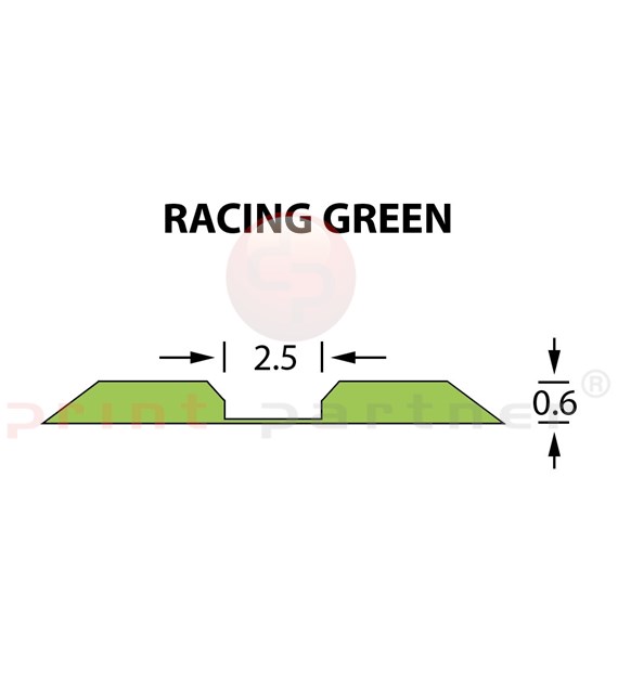 Linear Crease Matrix 2,5x0,60mm RACING GREEN -25m