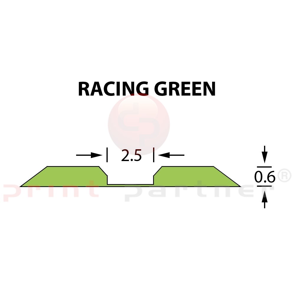 Linear Crease Matrix 2,5x0,60mm RACING GREEN -25m