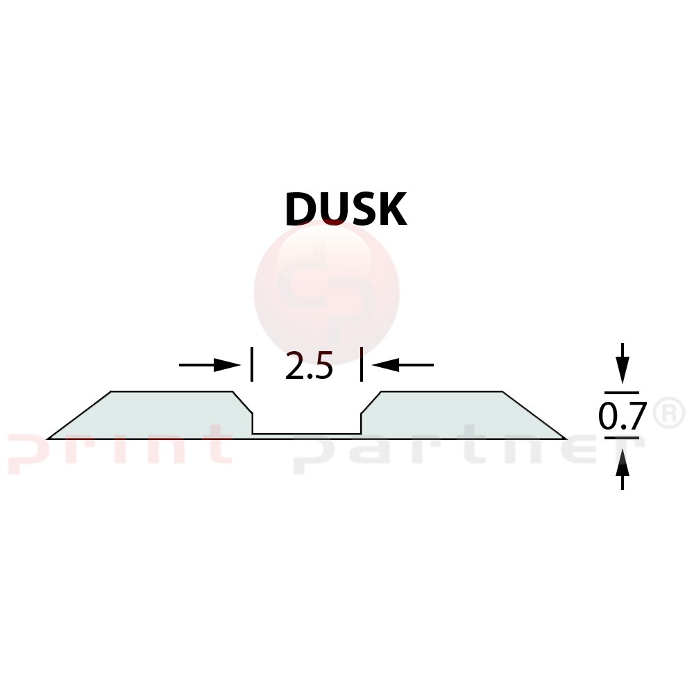 Rillzurichtung Linear 2,5x0,70mm DUSK -25m