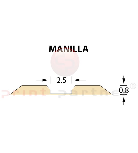 Linear Crease Matrix 2,5x0,80mm MANILLA -25m