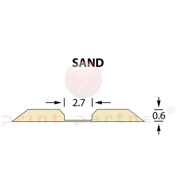 Kanalik Linear Crease 2,7x0,60mm SAND -25m