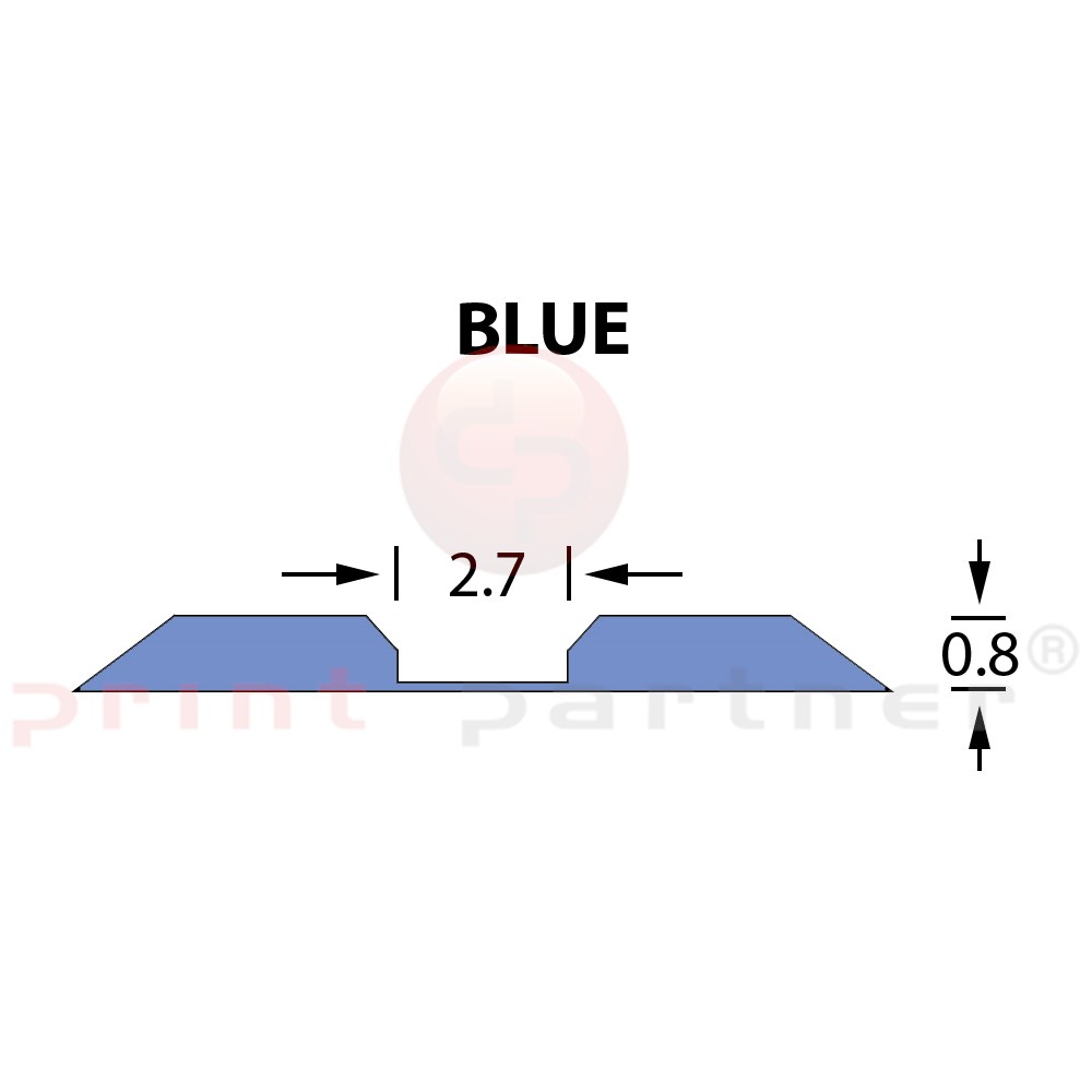 Kanalik Linear Crease 2,7x0,80mm BLUE -25m