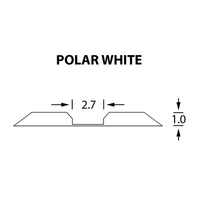 Kanalik Linear Crease 2,7x1,00mm POLAR WHITE -25m