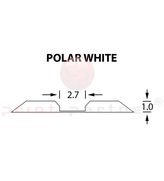 Kanalik Linear Crease 2,7x1,00mm POLAR WHITE -25m