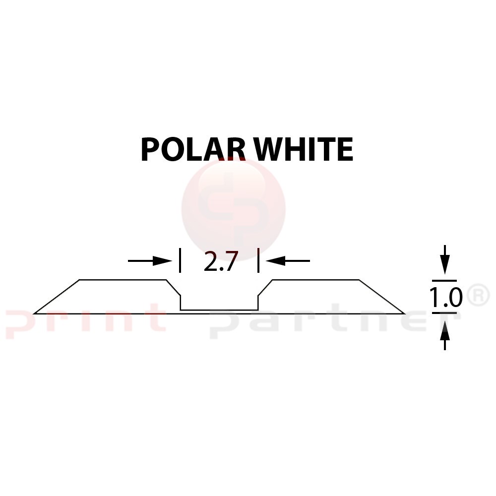 Kanalik Linear Crease 2,7x1,00mm POLAR WHITE -25m