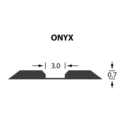 Kanalik Linear Crease 3,0x0,70mm ONYX -25m