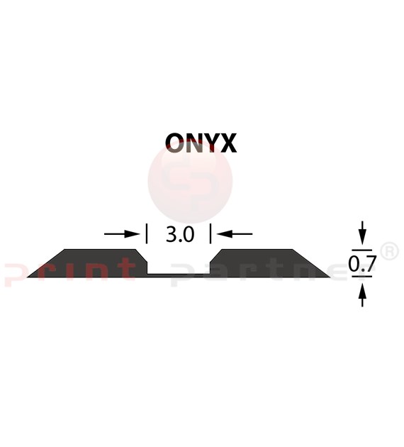 Kanalik Linear Crease 3,0x0,70mm ONYX -25m