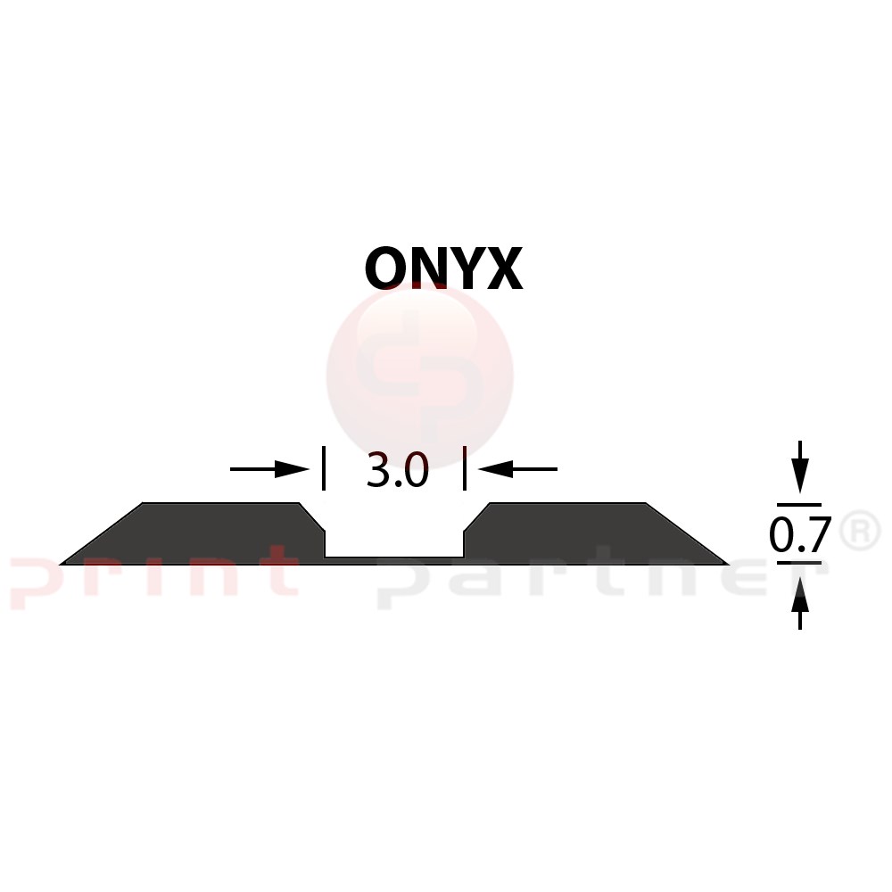 Kanalik Linear Crease 3,0x0,70mm ONYX -25m