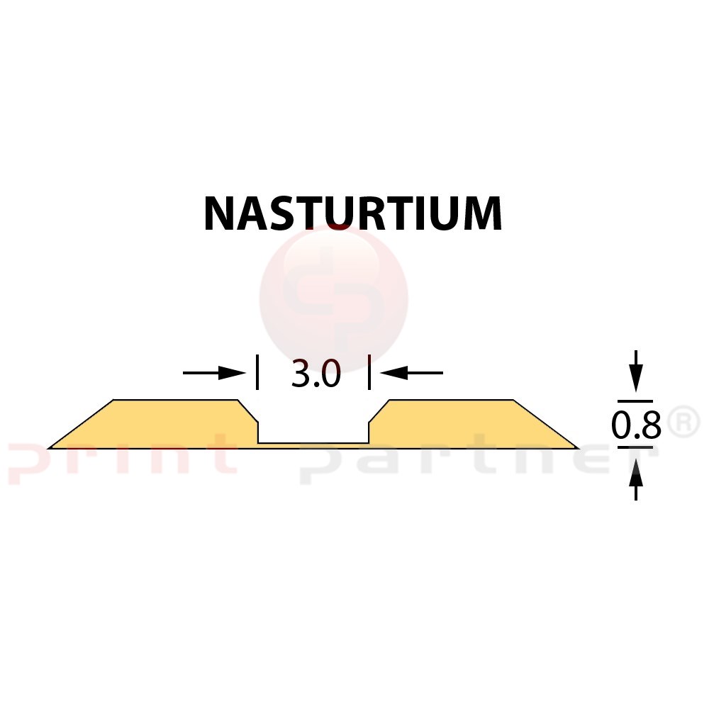 Kanalik Linear Crease 3,0x0,80mm NASTURTIUM -25m