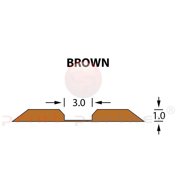 Linear Crease Matrix 3,0x1,00mm BROWN -25m