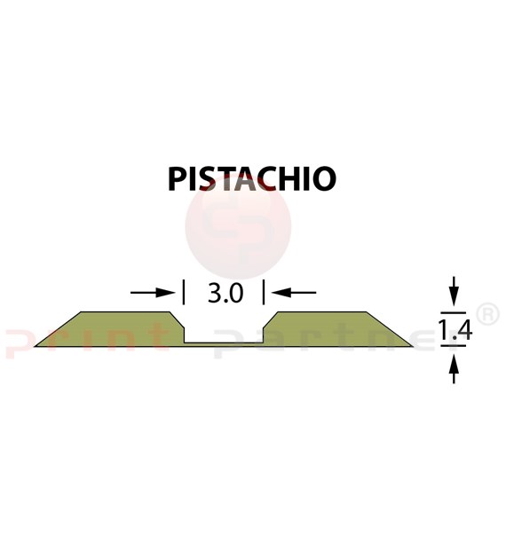 Rillzurichtung Linear 3,0x1,40mm PISTACHIO -25m