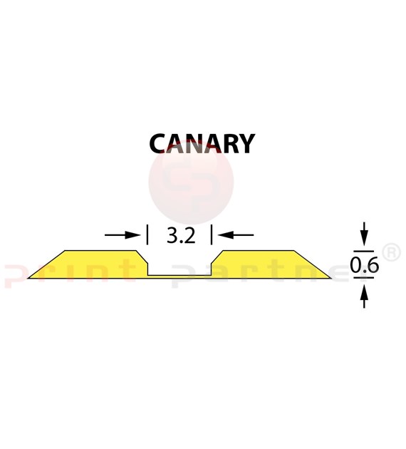Kanalik Linear Crease 3,2x0,60mm CANARY -14,7m
