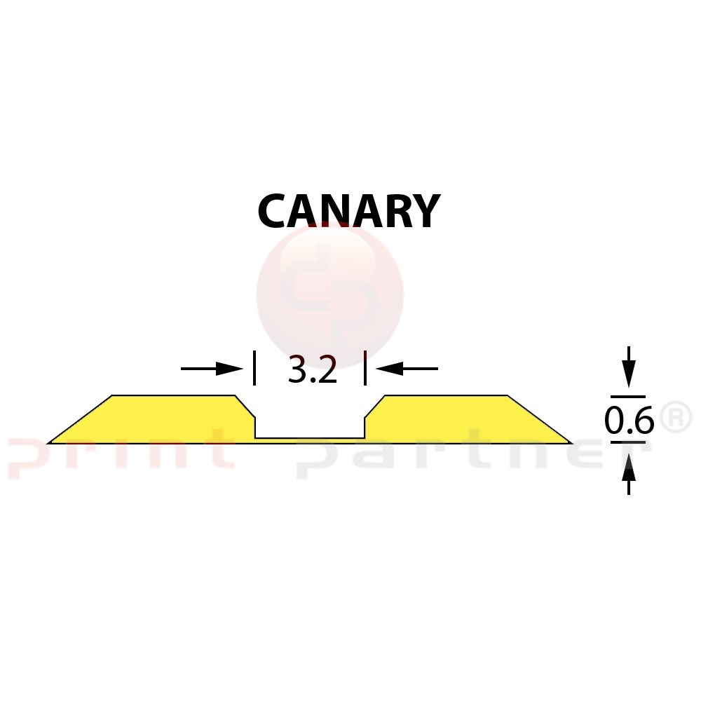 Rillzurichtung Linear 3,2x0,60mm CANARY -14,7m