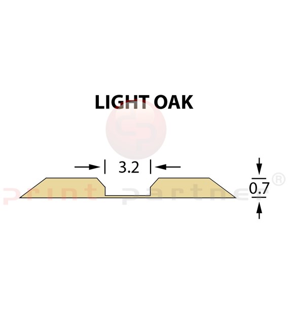 Kanalik Linear Crease 3,2x0,70mm LIGHT OAK -14,7m