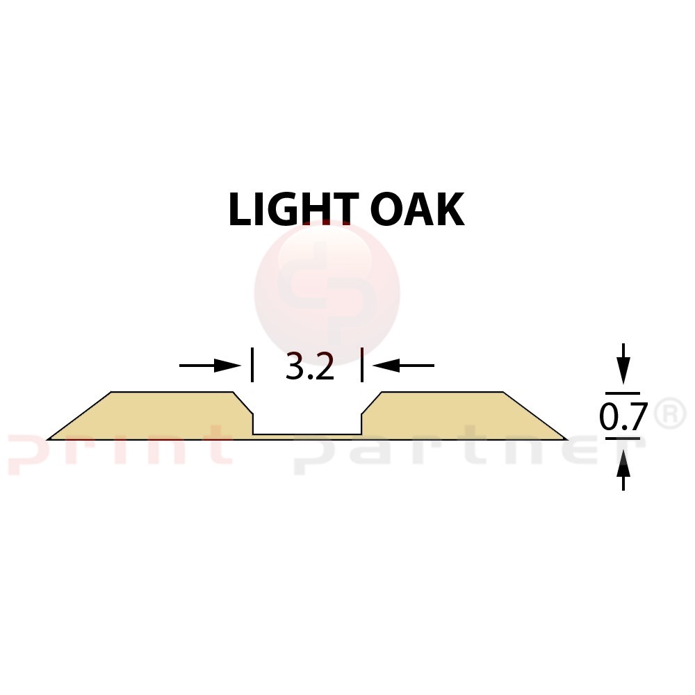 Kanalik Linear Crease 3,2x0,70mm LIGHT OAK -14,7m