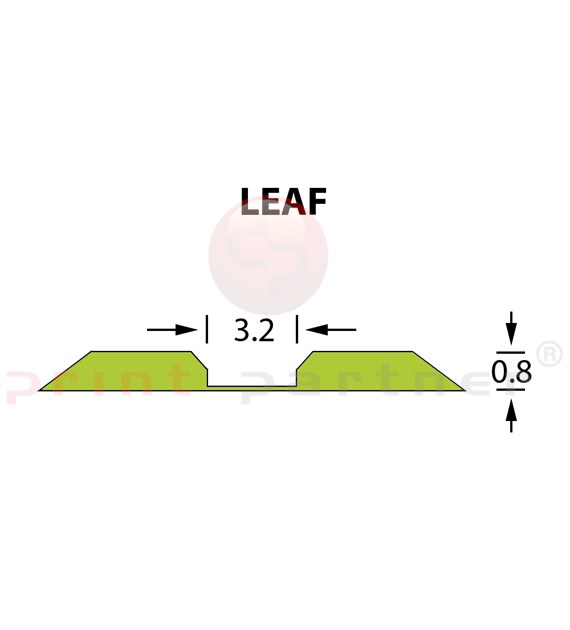 Kanalik Linear Crease 3,2x0,80mm LEAF -14,7m