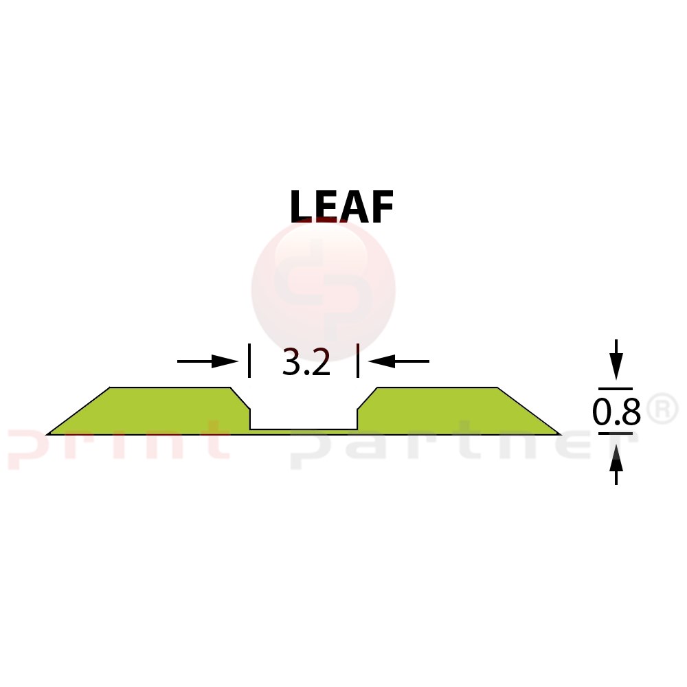 Kanalik Linear Crease 3,2x0,80mm LEAF -14,7m