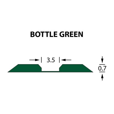 Rillzurichtung Linear 3,5x0,70mmBOTTLE GREEN-14,7m