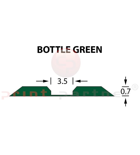 Rillzurichtung Linear 3,5x0,70mmBOTTLE GREEN-14,7m