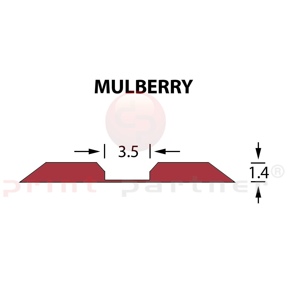 Kanalik Linear Crease 3,5x1,40mm MULBERRY -14,7m