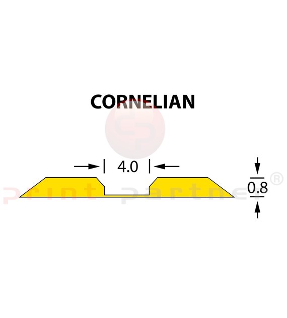Kanalik Linear Crease 4,0x0,80mm CORNELIAN -14,7m