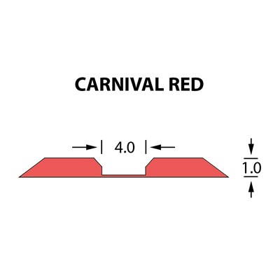 Linear Crease Matrix 4,0x1,00mmCARNIVAL RED-14,7m