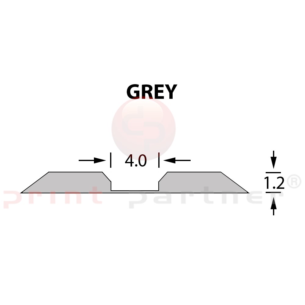 Rillzurichtung Linear 4,0x1,20mm GREY -14,7m