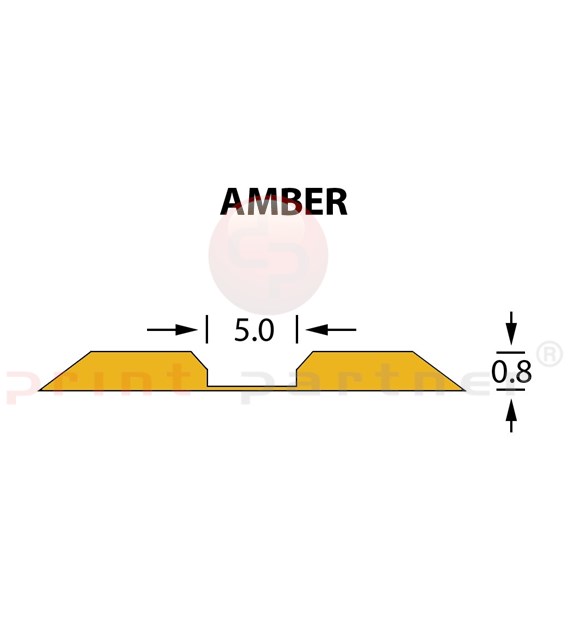 Kanalik Linear Crease 5,0x0,80mm AMBER -14,7m