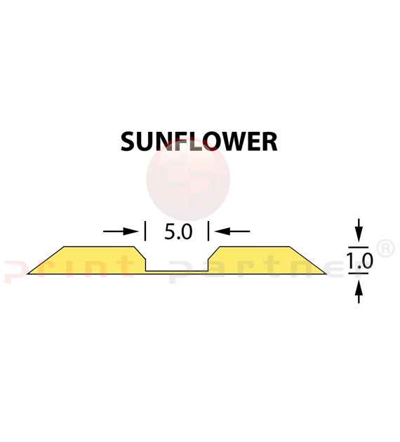 Kanalik Linear Crease 5,0x1,00mm SUNFLOWER -14,7m