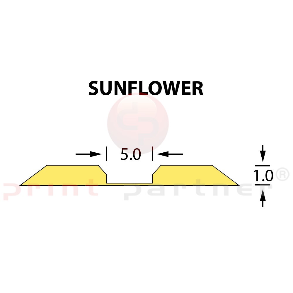 Kanalik Linear Crease 5,0x1,00mm SUNFLOWER -14,7m