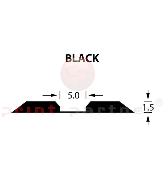 Linear Crease Matrix 5,0x1,50mm BLACK -14,7m