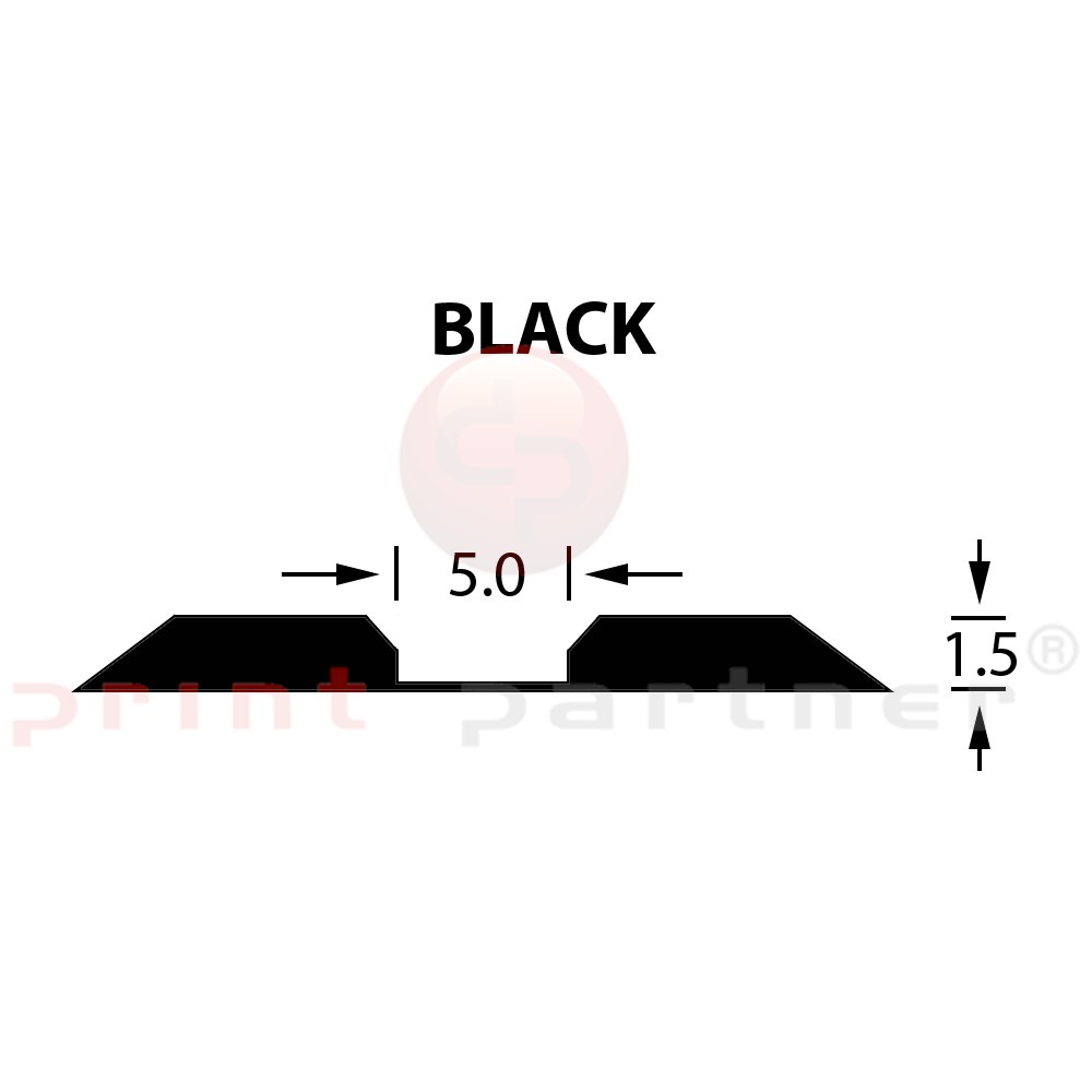 Linear Crease Matrix 5,0x1,50mm BLACK -14,7m
