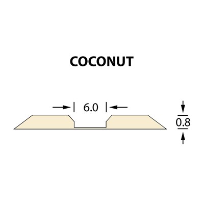 Kanalik Linear Crease 6,0x0,80mm COCONUT -14,7m